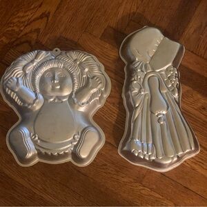 2 Vintage Wilton Cake Pans Cabbage Patch Doll Holly Hobby Girl